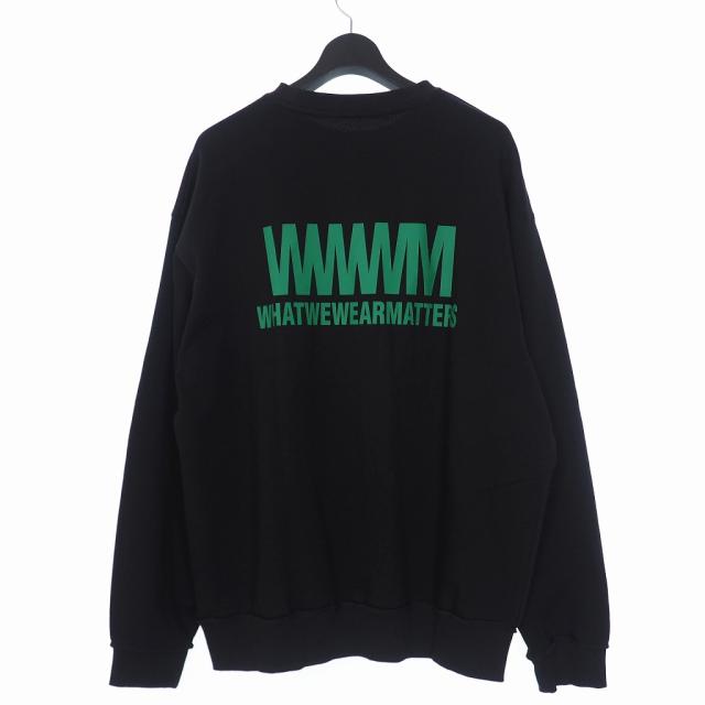 絶対一番安い What We Wear Matters Wwwm バックプリント クルーネック スウェット トレーナー ブラック 絶対一番安い What We Wear Matters Wwwm バックプリント クルーネック スウェット トレーナー ブラック