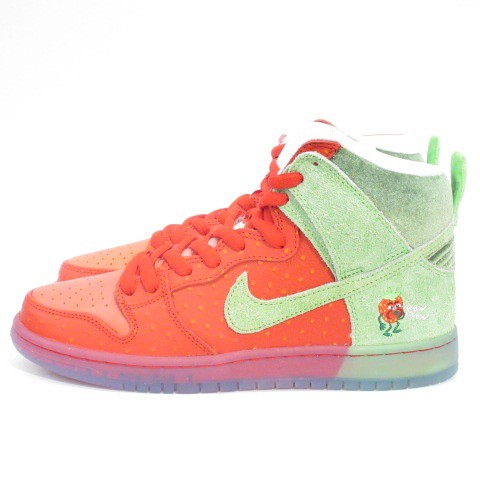 【】ナイキ SB 未使用品 CW7093-600 DUNK HIGH STRAWBERRY COUGH ダンク ハイ ストロベリー コフ スニーカー 赤 緑 US8 26cm