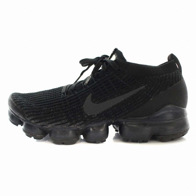 【中古】ナイキ NIKE AIR VAPORMAX FLYKNIT 3 エアベイパーマックス フライニット スニーカー 27cm 黒 AJ6900-004