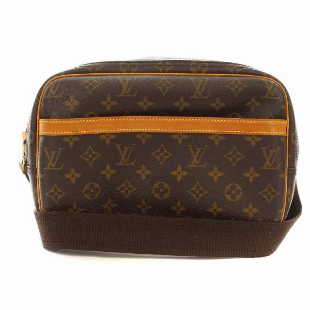 【中古】ルイヴィトン LOUIS VUITTON リポーターPM モノグラム ショルダーバッグ ポシェット 茶 ブラウン M45254