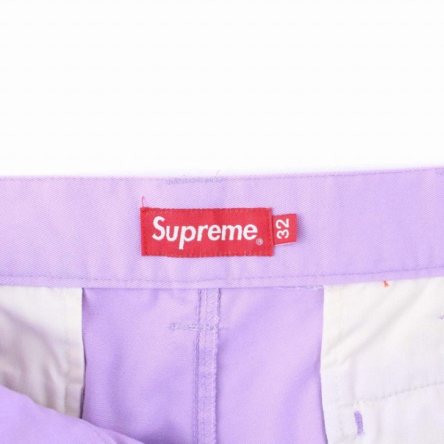 【中古】シュプリーム SUPREME 21SS work pant ワークパンツ ストレート W32 紫 パープル ラベンダー /KH メンズ