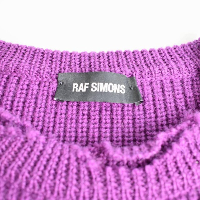 【中古】ラフシモンズ RAF SIMONS Purple Destroyed b Sweater パープル デストロイ セーター ニット