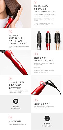 Ronne アゲツヤ ロールブラシアイロン ヘアアイロン カール ドライヤー くるくる 海外対応 Max2度 38mm パールシャンパン の通販はau Pay マーケット Grass Land Online 商品ロットナンバー