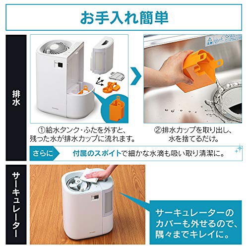 アイリスオーヤマ サーキュレーター加湿器 ハイブリッド式 上下左右首振り 最大加湿量550ml H 湿度デジタル表示 ホワイト Hck 5519の通販はau Pay マーケット Grass Land Online 商品ロットナンバー