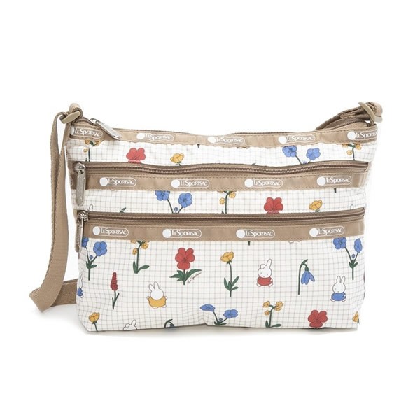 格安人気 Lesportsac レスポートサック 3352 G5 レディース ショルダーバッグ Quinn Bag Miffy And Flowers G5 ミッフィー コラボ 高い素材