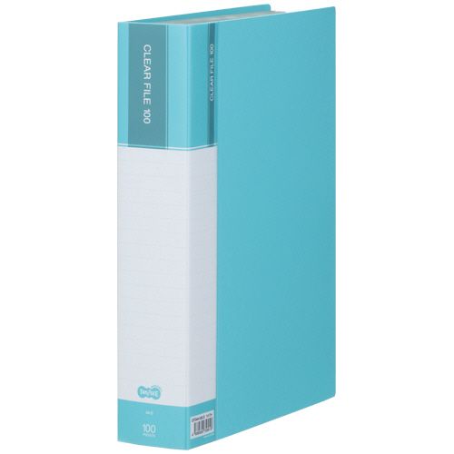 Saleセール クリヤーファイル 台紙入 タテ 100ポケット 背幅62mm ライトブルー 1セット 6冊 好評につき延長 Centrodeladultomayor Com Uy