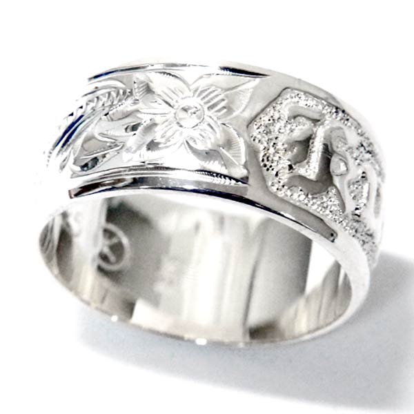 ハワイアンジュエリー リング プルメリア 花 スクロール 波 恋人文字 レイズド レディース シルバー925 Makeachangeinc Org