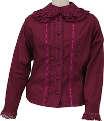 好評 送料無料 Apparel マキシマム 大きいサイズ クラウンプリンセスブラウス ボルドー F ゴスロリ パンク Maxicimam 正規激安 Www Centrodeladultomayor Com Uy