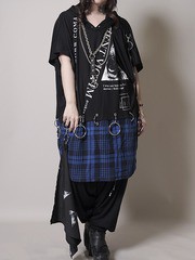 再入荷 送料無料 Apparel セックスポットリベンジ Custom Triangle Victim Layered Dolman プルパーカ 黒 青チェック 白 L ゴスロリ パン 交換無料 Arnabmobility Com