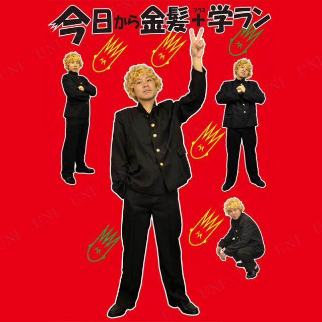 最安値に挑戦 取寄品 コスプレ 仮装 今日から金髪 学ラン ハロウィン 衣装 コスチューム 大人用 パーティーグッズ 余興 学生服 制服 男性用 メンズ 最も優遇 Carlavista Com