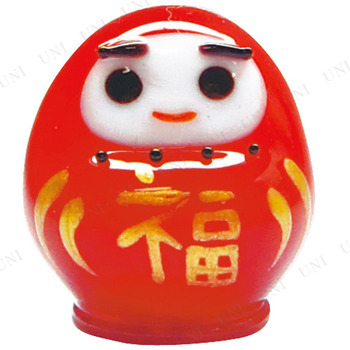 正月飾り 正月用品 福だるま 紅 縁起物 置物 ミニチュア 装飾 ガラス置物 迎春 お正月グッズ 中古 イベント用品