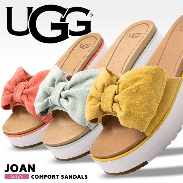 アグ Ugg サンダル レディース 厚底 プラットフォーム リボン かわいい