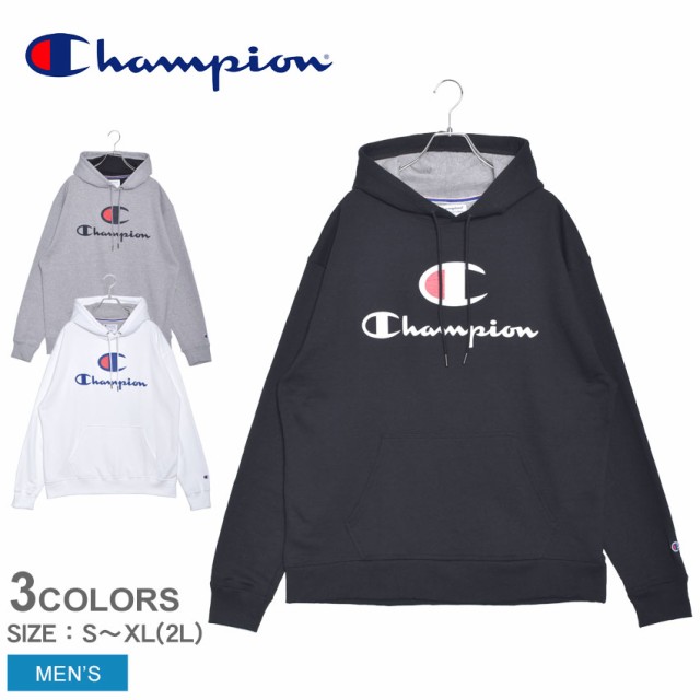 チャンピオン パーカー メンズ パワーブレンド グラフィックフーディー ブラック 黒 ホワイト 白 Champion Gfh