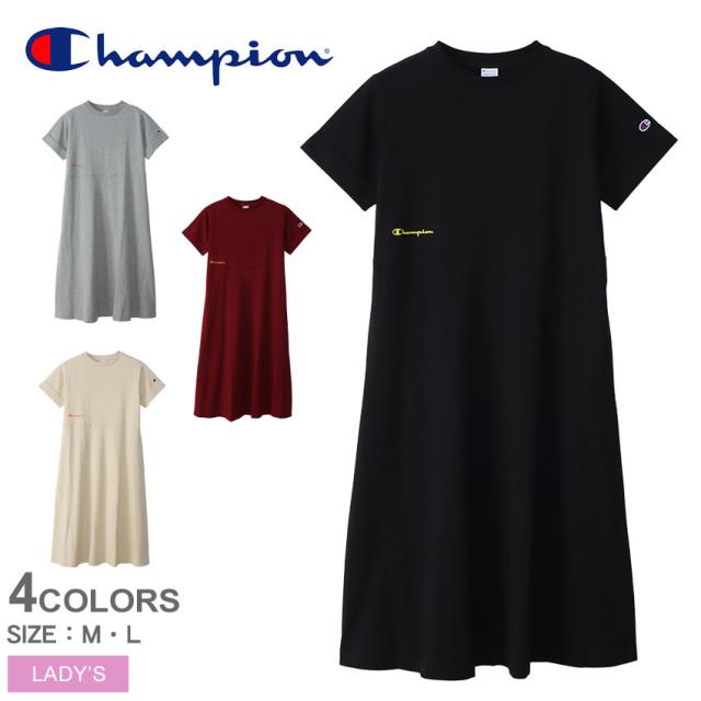 新品即決 チャンピオン ワンピース レディース Onepiece Dress グレー ベージュ ブラック 黒 Champion Cw V306 ウエア カジュアル ワンポイント 刺 新規購入 Edlabpakistan Com