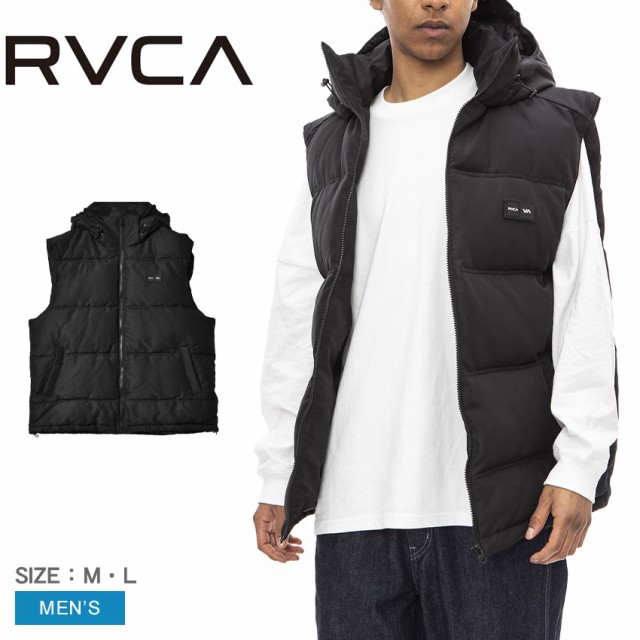 ルーカ アウター メンズ VISOR HOODED PUFFER VEST ブラック 黒 RVCA BC042771 ダウン ダウンベスト