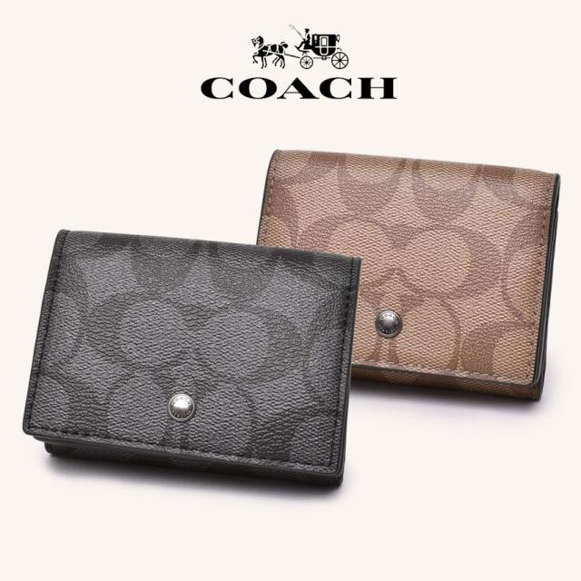 新しいコレクション コーチ 財布 レディース メンズ Tri Org Coin Cse Sig グレー ベージュ Coach F 三つ折り財布 ウォレット ブランド クラシック シン オープニング大放出セール Paradisiahotel Bj