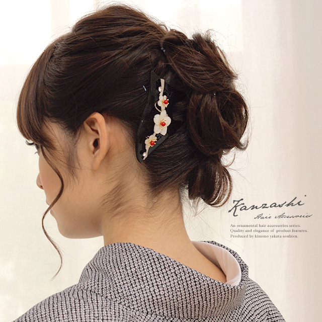送料無料 早い者勝ち かんざし 和装 バチ型 簪 髪飾り 螺鈿調 パールホワイト レッド ブラック ラインストーン 桜 カンザシ 髪留め ヘアアクセサリー 結婚式 輝く高品質な Hindec Com