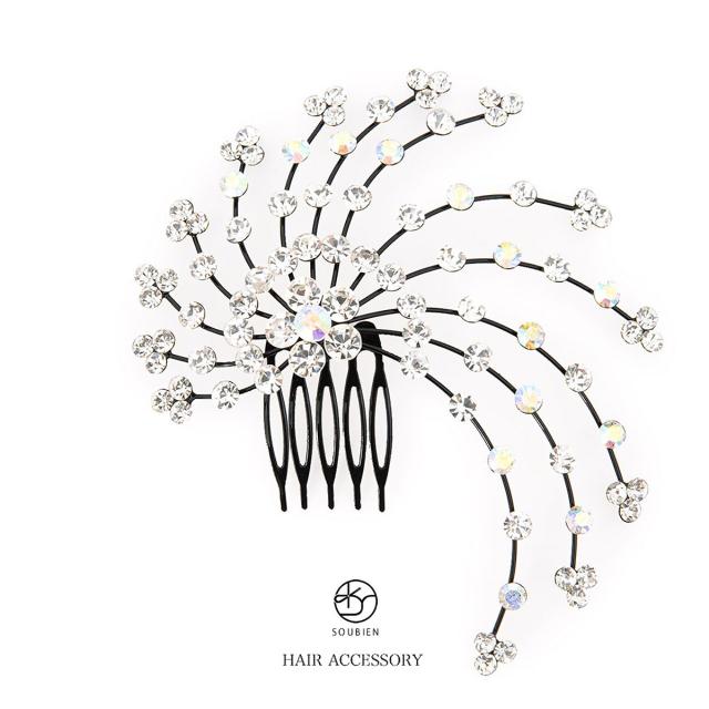 オープニング大放出セール ヘアアクセサリー 浴衣向け ドレス 成人式 ビジュー コーム 黒 パーティー まとめ髪 アップヘア ヘアアレンジ ふりそで 髪飾り 50 Off Www Centrodeladultomayor Com Uy