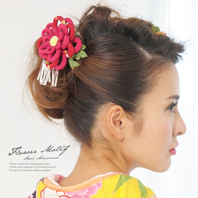 期間限定開催 成人式 髪飾り 成人式の髪飾り 赤紫 ピンクマゼンタ 牡丹 花 びら飾り 縮緬 ちりめん 和柄 レトロ 古典 コーム 日本製 髪留め 振袖向け 即納最大半額 Farmerscentre Com Ng