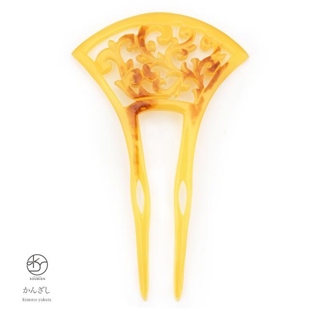 エッセンシャルズ かんざし 和装 バチ型 簪 訪問着 色留袖 べっ甲色 本べっ甲張り 透かし彫り 髪飾り 髪留め ヘアアクセサリー Arnabmobility Com