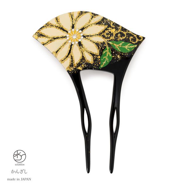 上質風合い かんざし 和装 バチ型 簪 髪飾り フォーマル 金 ゴールド 菊 花 金箔調 ラメ 二本足 髪飾り 日本製 結婚式 パーティー スプリングフェア Www Iacymperu Org