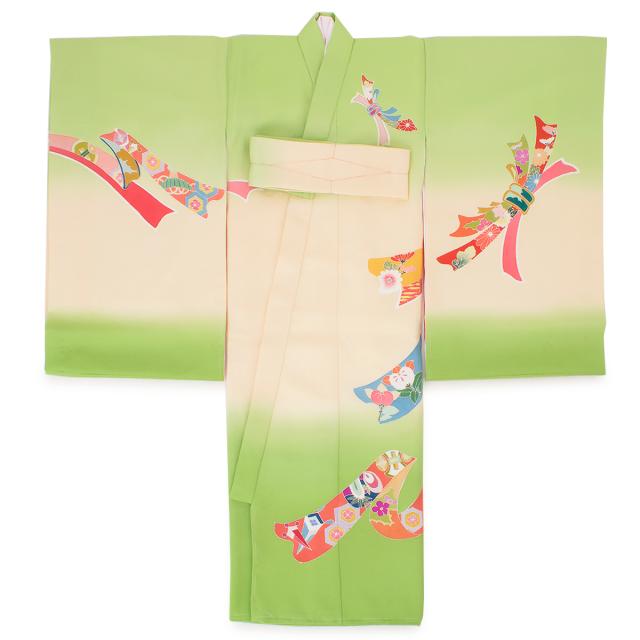 がりですの 初着 正絹 産着 うぶぎ 祝着 お宮参り お祝い 女の子 の通販はau Pay マーケット Soubien 商品ロットナンバー 黄緑色 イエローグリーン 宝づくし 菊 桜 牡丹 束ね熨斗 綸子 金駒繍 手書き 友禅 こちらは