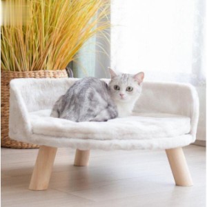 ペット ベッド ソファー 冬用 猫 ベッド 猫用 ベッド フリル 木製 小型犬 ベッド グッズ ハウス ペットソファ インテリア