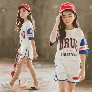 ジャージ キッズ 子供ジャージ ジュニア 上下セット 子供服 セットアップ 女の子 韓国子供服 半袖 Tシャツ ショートパンツ 可愛い おしゃ