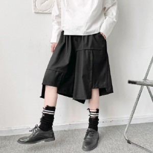 パンツ メンズ ハーフパンツ ショートパンツ 韓国 不規則 高校生 中学生 10代 20代 ファッション 10207