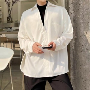 メンズ シャツ 韓国 長袖 カジュアル プルオーバー トレンド 高校生 中学生 10代 20代 ファッション 10341