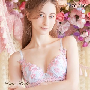 10％OFF ドゥペルル DuePerle 桜蝶 脇すっきり ブラジャー BCDEF 大きいサイズ 脇肉 脇寄せ 谷間 バストアップ 単品