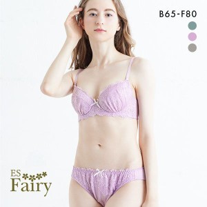 23％OFF イーエスフェアリー ES Fairy ガーリーレース ブラジャー ショーツ セット BCDEF 大きいサイズ