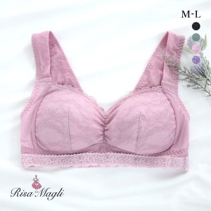 ブラジャー ナイトブラ 育乳 ノンワイヤー リサマリ Risa Magli エディット ML おやすみブラ ワイヤレスブラ 単品