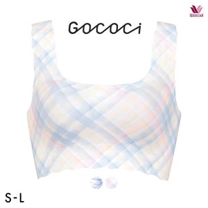 15％OFF ワコール Wacoal ゴコチ GOCOCi CGG534 ラクに美胸キープ シームレス ノンワイヤーブラ プリント ML フラット 無縫製 ワイヤレス