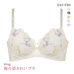 ブラジャー 脇高 ワコール 20％OFF Wacoal ウイング Wing 23AW KB2718 後ろ姿きれいブラ EF 単品 3/4カップ 