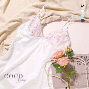 【メール便(7)】 ココランジェ COCO Linge ハイビスカスアローハ ランジェリー スリップ 75cm丈