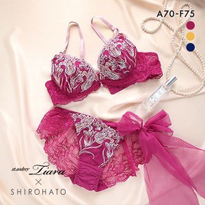 ブラジャー ショーツ セット 50％OFF セントオードリー St.Audrey tiara イトチューリップ SHIROHATO別注 バックレース