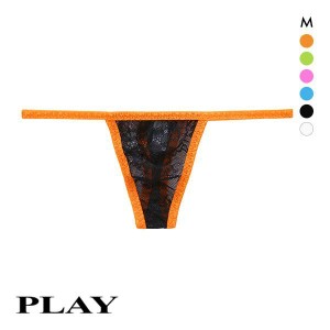 47％OFF【メール便(3)】 ターキー TURKEY Ladys PLAY BLACKレース×飾りマイクロ Tバックショーツ M TMコレクション レディース