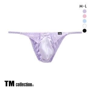 【メール便(4)】 ティーエム コレクション TM collection サテン×レース CUTEハーフバック ML ビキニ ブリーフ メンズ 日本製