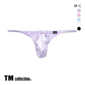 【メール便(3)】 ティーエム コレクション TM collection サテン×レース CUTE Tバック ML ビキニ ブリーフ メンズ 日本製