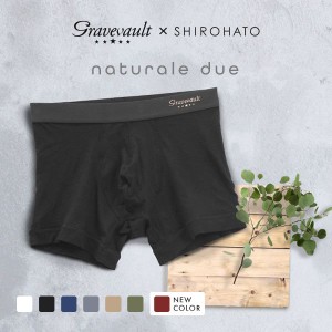 グレイブボールトGravevault × SHIROHATO 別注 naturale due ショート ボクサーパンツ メンズ S M L XL 天然素材