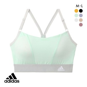 20％OFF アディダス adidas エアースルー ハーフトップ レディース スポーツブラ ノンワイヤー ブラジャー 吸汗速乾 単品