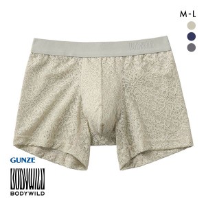 ボクサー パンツ メンズ 前閉じ 20％OFF メール便(10) グンゼ GUNZE ボディワイルド BODY WILD 日本製 総レース