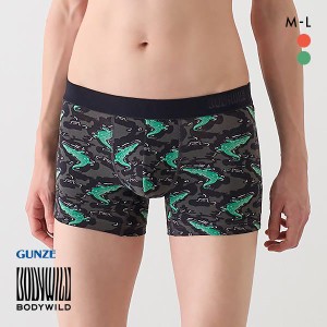 ボクサー パンツ メンズ 前閉じ 20％OFF メール便(15) グンゼ GUNZE ボディワイルド BODY WILD 綿混 M L