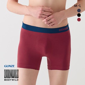 ボクサー パンツ メンズ ロング 20％OFF メール便(15) グンゼ GUNZE ボディワイルド BODY WILD 立体成型 セミ 日本製 e-BOXER 前とじ