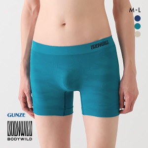 ボクサー パンツ メンズ ロング 20％OFF メール便(15) グンゼ GUNZE ボディワイルド BODY WILD セミ 立体成型 前とじ e-BOXER