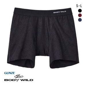 20％OFF【メール便(20)】 グンゼ GUNZE ボディワイルド BODY WILD ジェンダーニュートラル ラッセルレース セミロング ボクサーパンツ メ