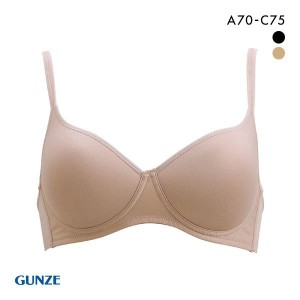 ブラジャー ノンワイヤー レディース 下着 20％OFF グンゼ GUNZE 軽ブラ ひびきにくい 3/4カップ 