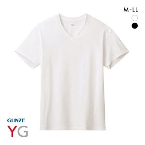 20％OFF【メール便(20)】 グンゼ GUNZE ワイジー YG ネクストラ NextRA+ DRY∞DEO Vネック 半袖 Tシャツ メンズ 綿100％ 天竺 吸汗速乾