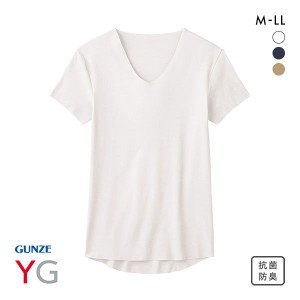 20％OFF【メール便(30)】 グンゼ GUNZE ワイジー YG ネクストラ NextRA+ WARM∞DEO 切りっぱなし Vネック Tシャツ メンズ 半袖 インナー